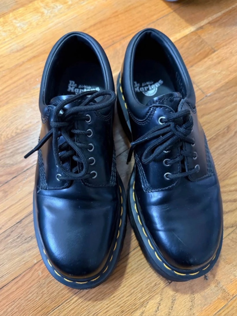 DR. MARTENS-CLASSIC BLACK- 8053 QUAD Platform Shoes-Womens Sz. 9-EXCELLENT! - Picture 2 of 6